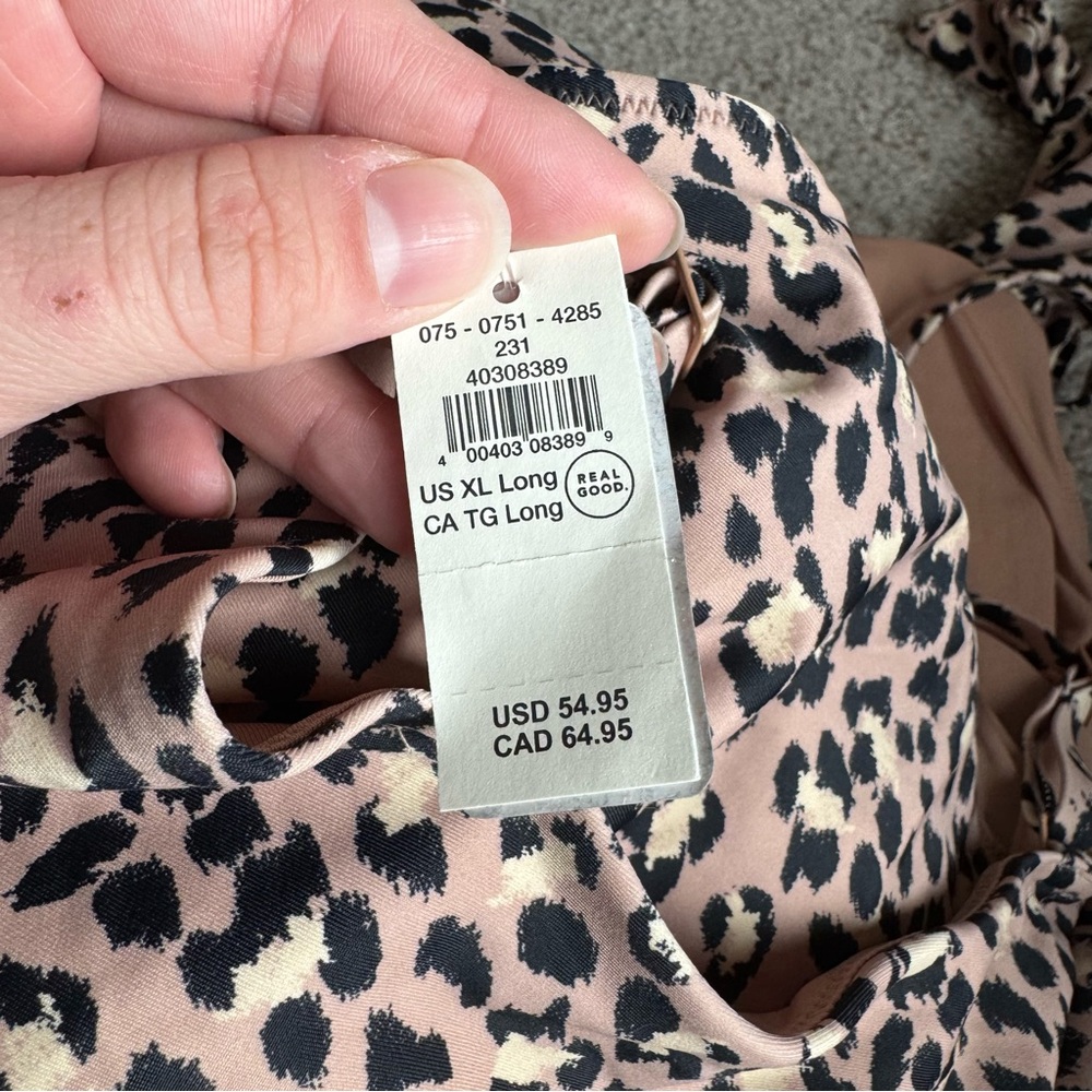 NWT Aerie Leopard Full Coverage Wrap One Piece Swimsuit XL Long Med and Large - Picture 10 of 12